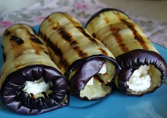 Баклажанные рулетики с сырной начинкой #кулинарный марафон