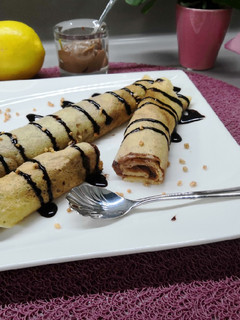 Citromos, gluténmentes palacsinta nutellás mascarpone krémmel recept fotója