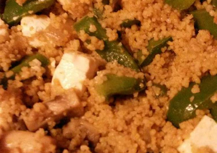 Steps to Prepare Perfect Feta and Pepper Couscous
