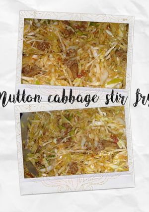 A picture of Beef and cabbage stir fry.