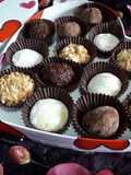 Trufas de chocolate, café y naranja