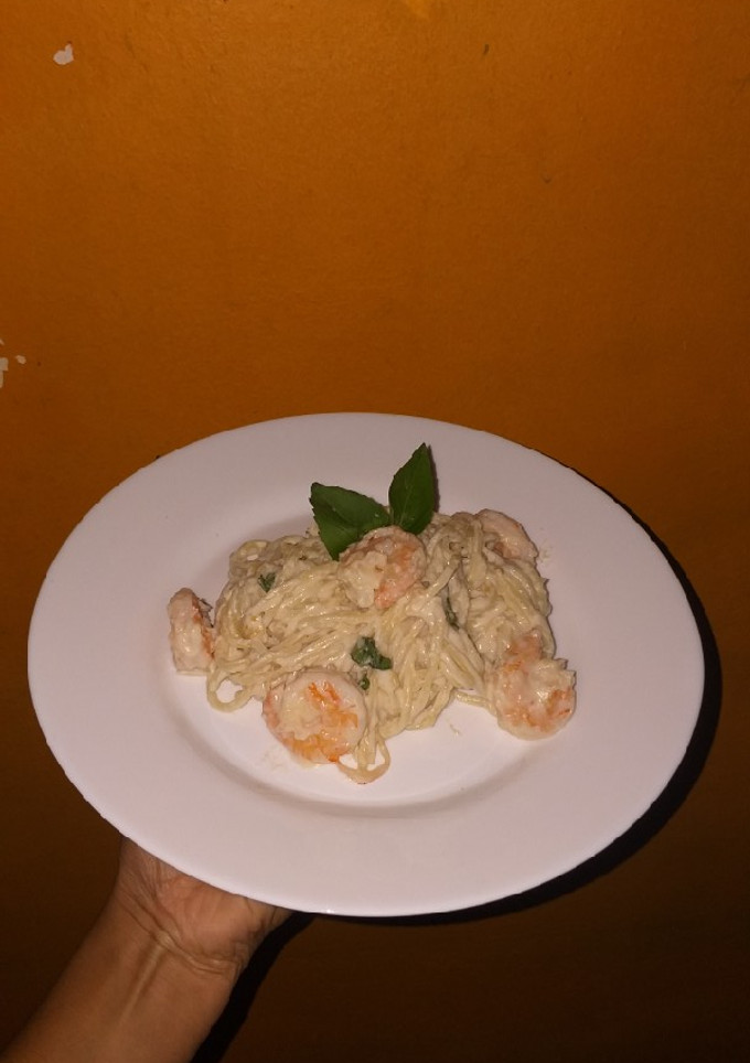 Una foto de Spaghetti con camarones