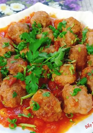 Hình của món Thịt viên sốt cà chua.