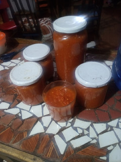 Una foto de Salsa de tomate casera, para conserva