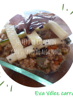 Una foto de Secreto de calabacín con suspiro de alga nori