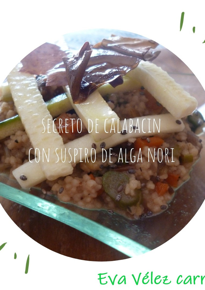 Una foto de Secreto de calabacín con suspiro de alga nori