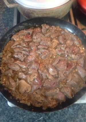 Una foto de Strogonoff de lomito