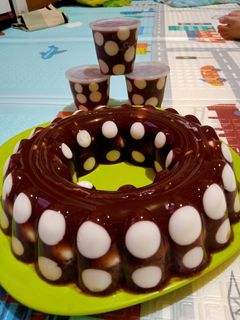 Foto resep Puding Susu Polkadot