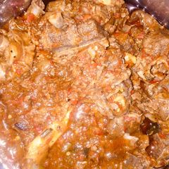 A picture of Cow meat pepper soup.