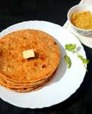 Mooli Methi Palak Paratha With Amla Chutney