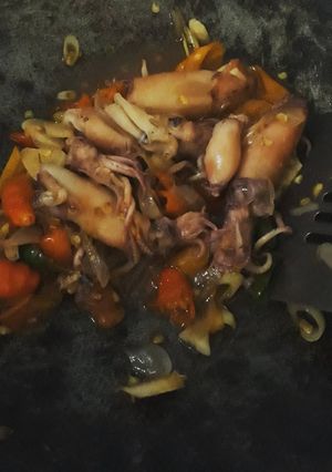 Foto resep Tumis cumi asin sereh (pedas)