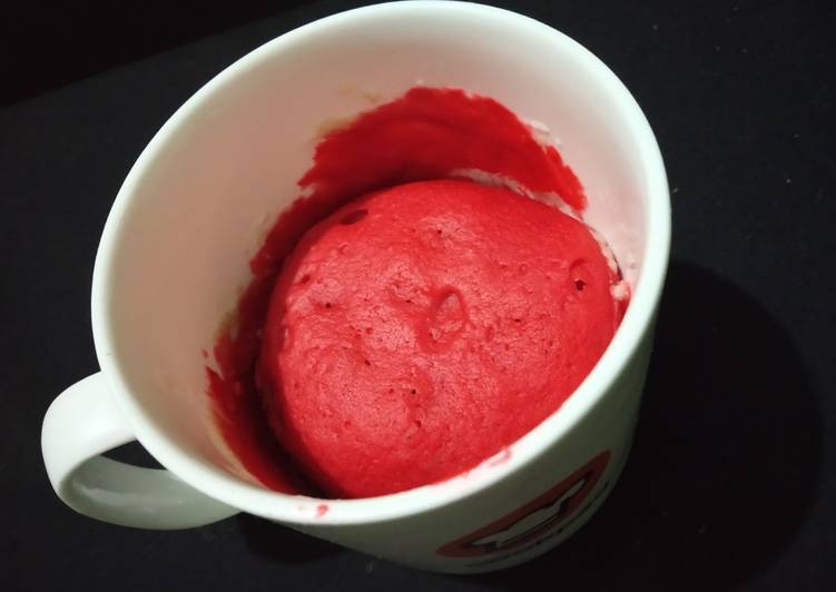 How to Make Homemade Red Velvet Mug Cake | Quick Recipe For Collage Students