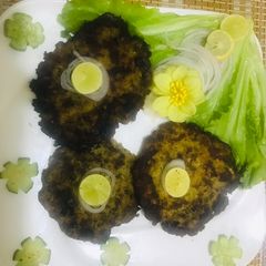 Beef chapli kabab A picture of Beef chapli kabab.