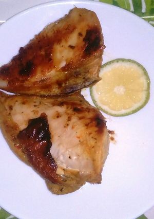 A picture of Grilled lemon and herb chicken.