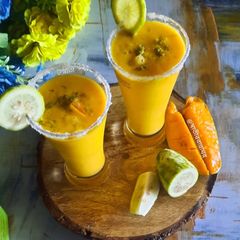 A picture of Purab_Paschim_ka_Pyaala(Mango_Gandhoraj_lemon_smoothie).