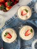 Fresas con crema estilo La Michoacana