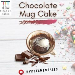 A picture of Chocolate Cake in a Mug.