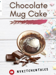 A picture of Chocolate Cake in a Mug.