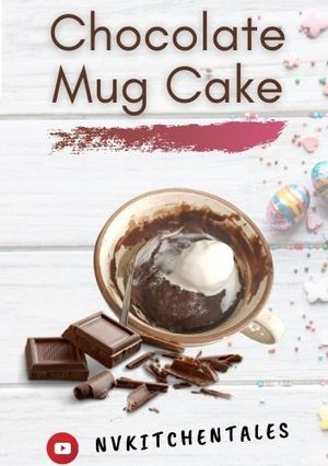 A picture of Chocolate Cake in a Mug.