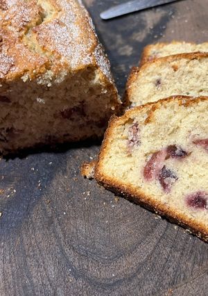 Una foto de Budín de cerezas