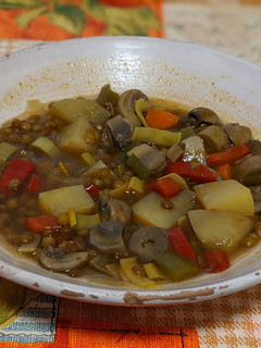 Una foto de Lentejas con verduras al curry