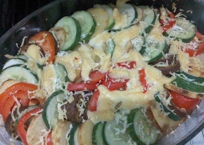 Ratatouille cheese saus mentega