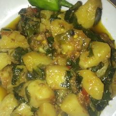 A picture of Aloo mehti.