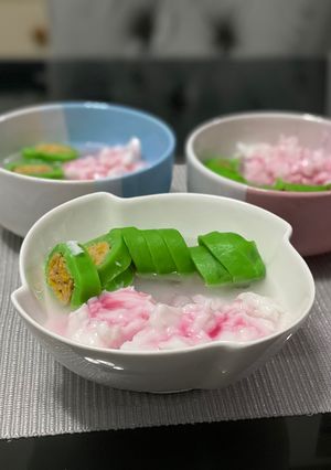 Foto resep Es pisang ijo