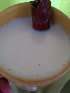 Una foto de Atole de arroz con leche