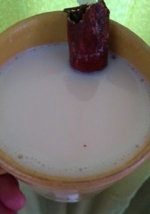 Una foto de Atole de arroz con leche