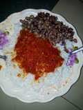 Rice,beans and stew