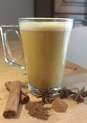 Une photo de 🍂''Pumpkin spice Latte'' aux graines de potimarron (antigaspi)