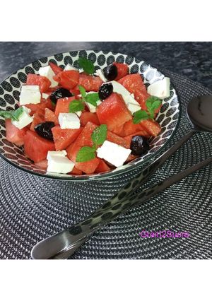 Une photo de Salade de pastèque et Feta