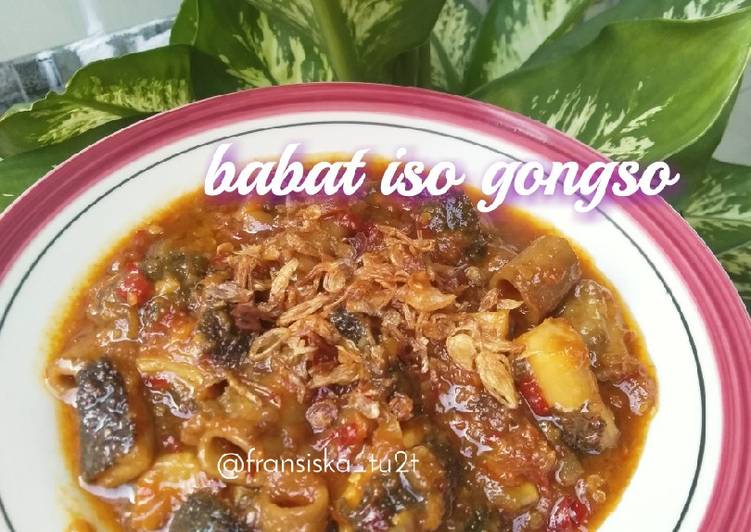 Resep Babat Iso Gongso, Lezat Sekali