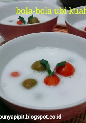 Foto resep Resep Bola-Bola Ubi Kuah Santan