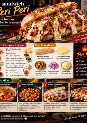 Une photo de Le sandwich Peri Peri