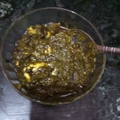 A picture of Palak paneer.