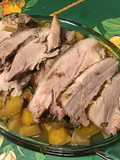 Palette de porc épicée aux légumes confits