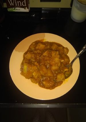 A picture of Yam & sweet potatoes porrige.