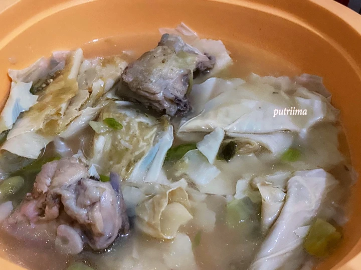 Langkah Mudah untuk Membuat Resep Sup ayam kembang tahu yang Enak Banget Anti Ribet, Uenak Banget