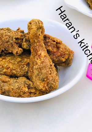 A picture of Coated fried chicken.