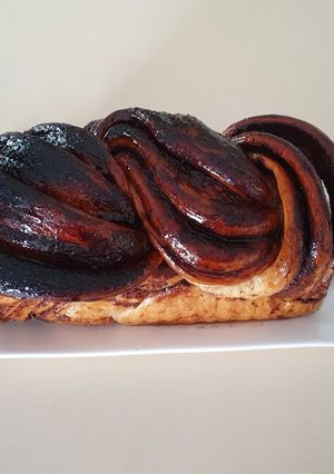 Una foto de Babka de chocolate