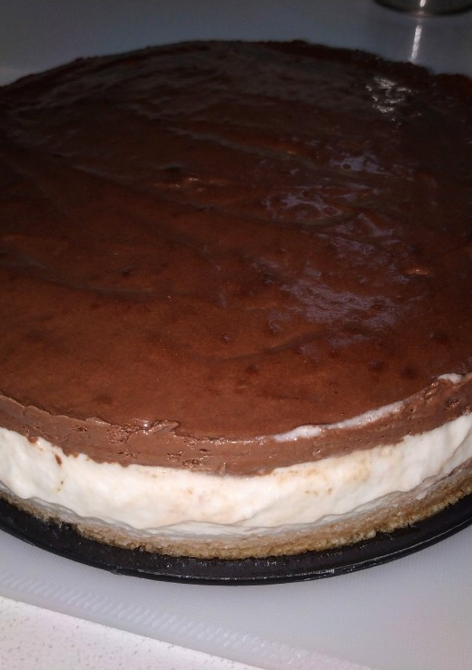 Una foto de Tarta de queso y mousse de chocolate