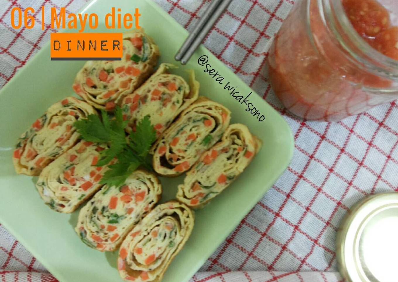Mayo day 6 - dinner | telur gulung