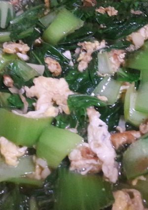 Foto resep Pakchoy Tumis Telur Tanpa MSG