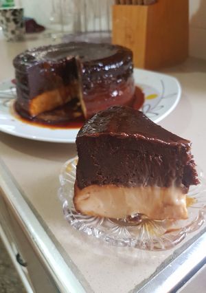 Una foto de Chocoflan