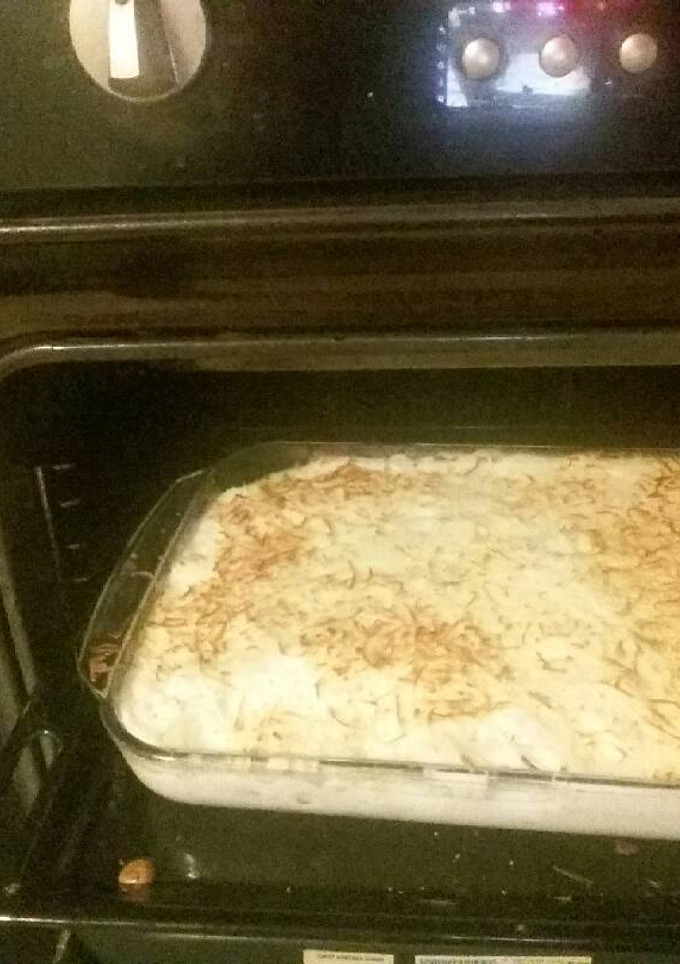 Una foto de Coliflor con bechamel y queso gratinado