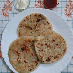 A picture of Potato Capsi Cheesy Baby Paratha.