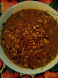 Una foto de Frijoles con chorizo