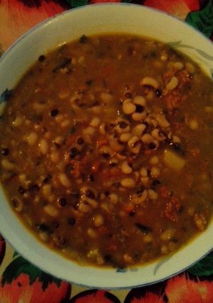 Una foto de Frijoles con chorizo